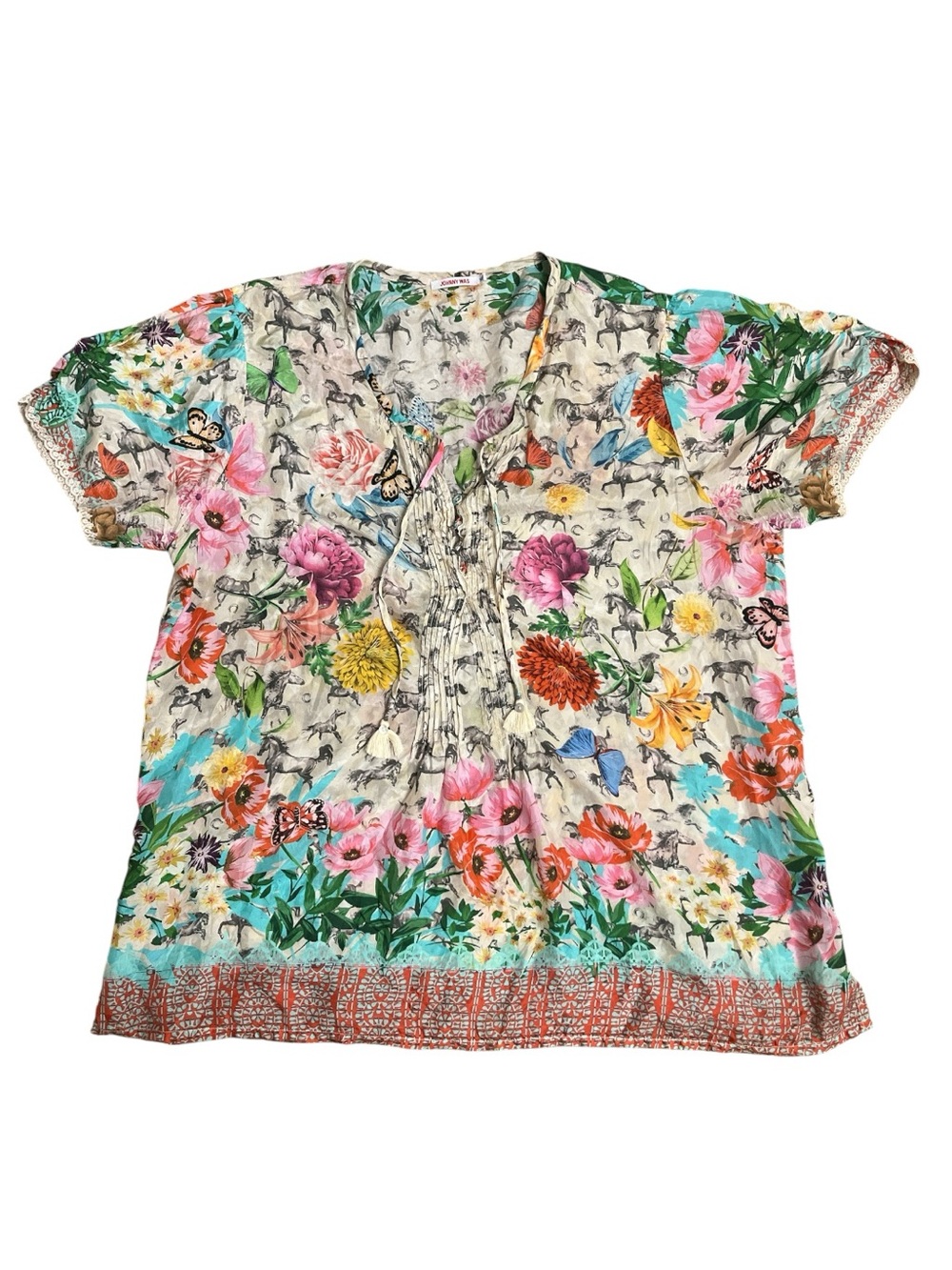 JOHNNY WAS LACE GARDEN MAI TUNIC - Picture 2 of 7